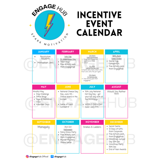 Incentive Event Calendar example