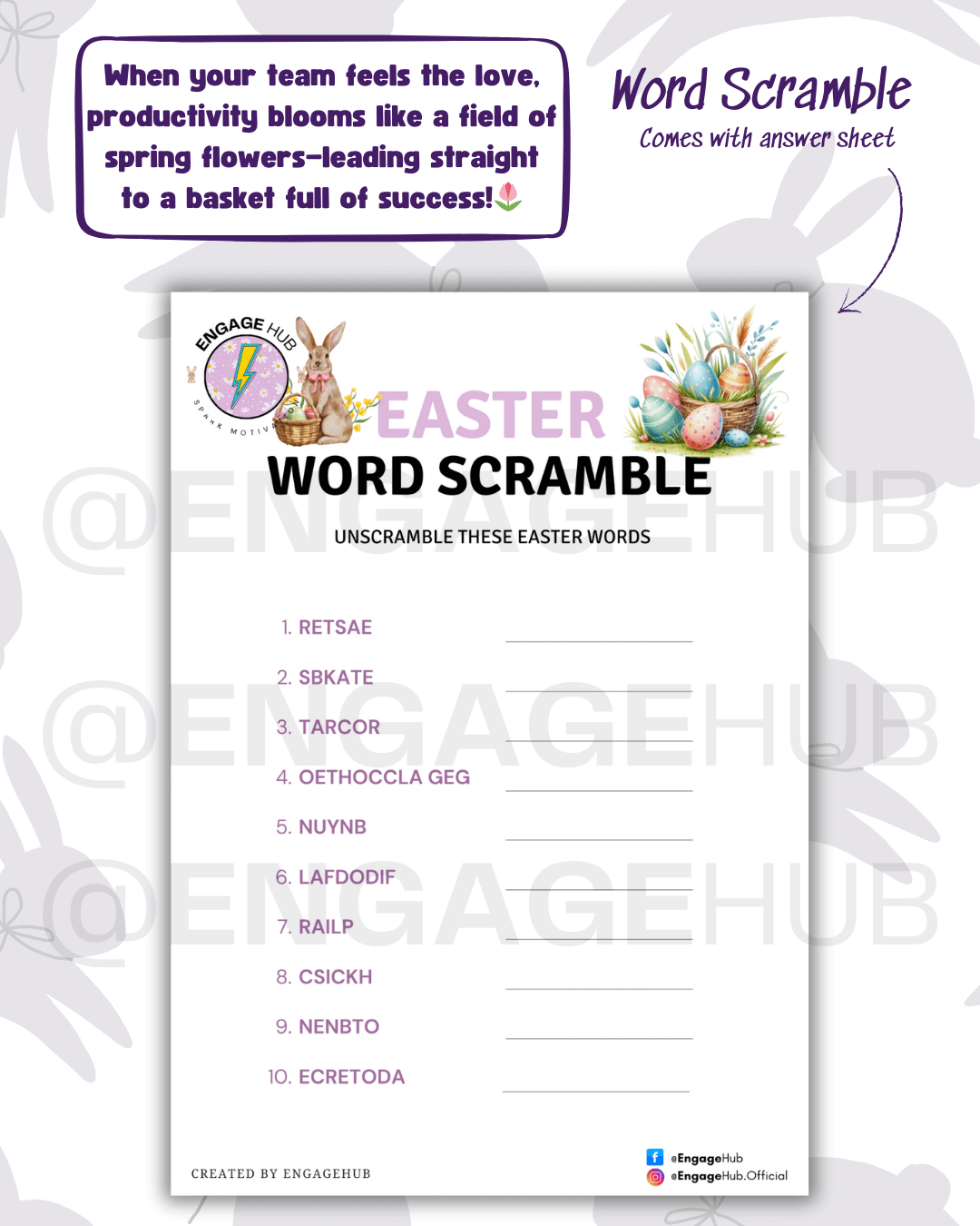 Easter Word Scramble